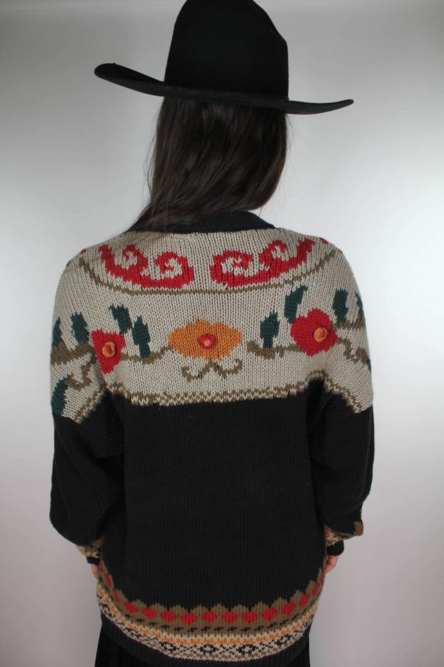 Vintage Cottagecore Floral V-Neck Sweater Selected By Moons + Junes Vintage #2