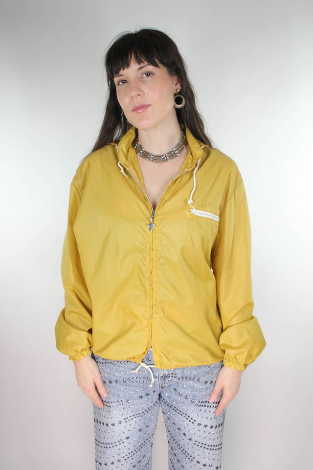 1970s Mustard Yellow Light Weight Zip-Up Hooded Jacket Selected By Moons + Junes Vintage #3