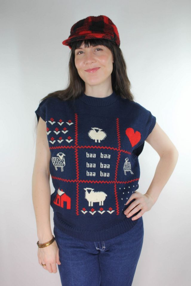 Vintage Pendleton Novelty Sheep Wool Sleeveless Sweater Selected By Moons + Junes Vintage #3