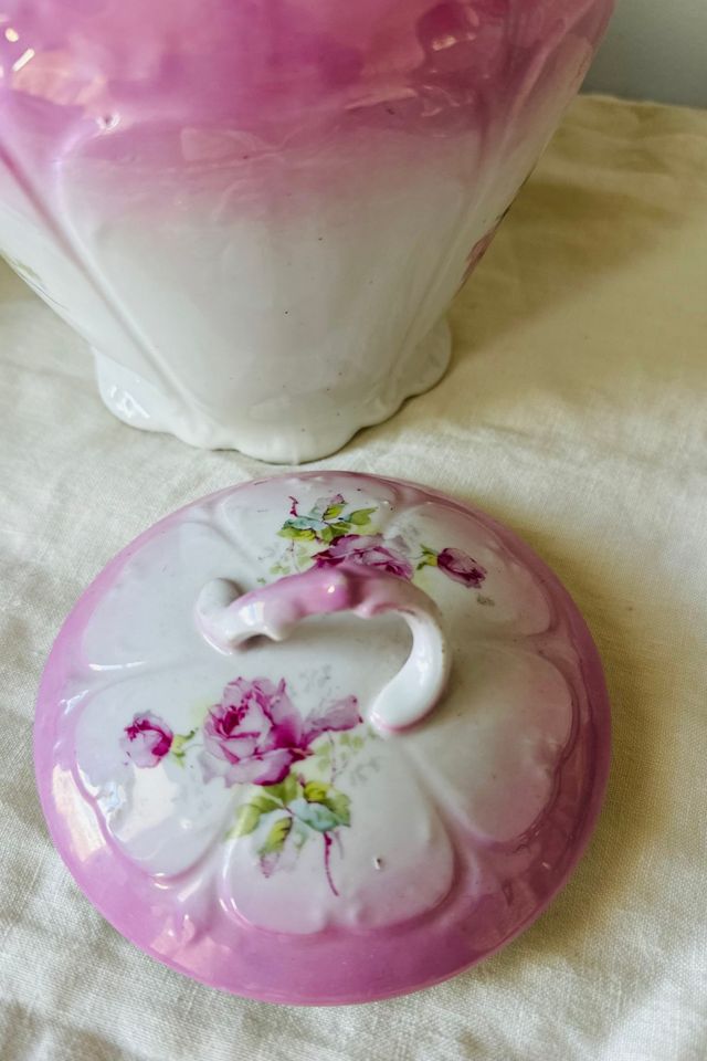 Antique Victorian Lusterware Porcelain Cookie Jar Selected by KA.TL.AK #3