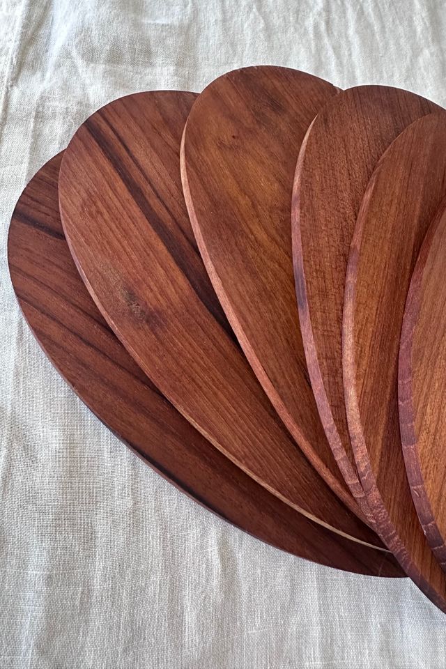 Vintage Set of Six Modern Teak Tray or Placemats Selected by KA.TL.AK #1