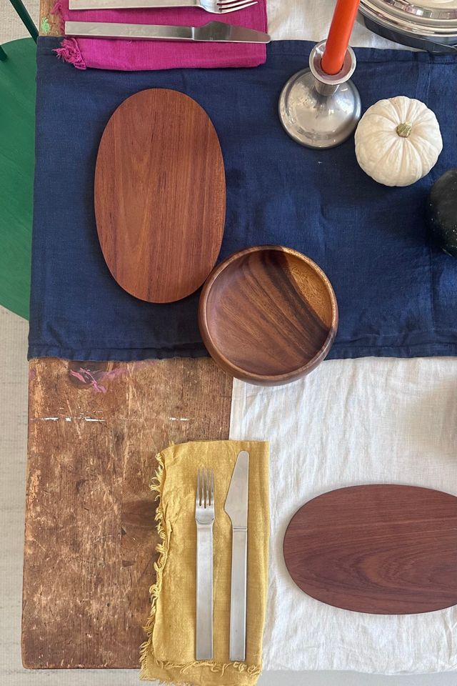 Vintage Set of Six Modern Teak Tray or Placemats Selected by KA.TL.AK #3
