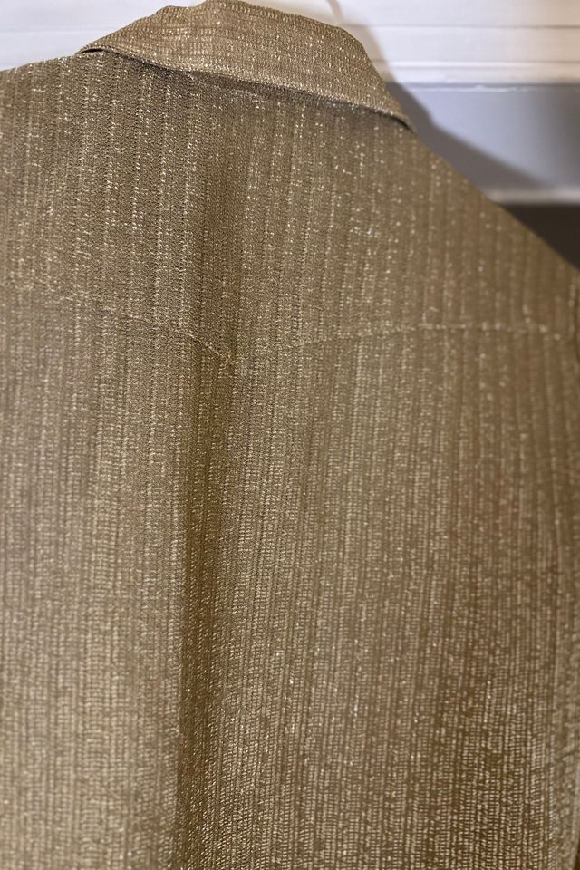 Vintage Gold Button Front V neck Blouse Selected by KA.TL.AK #3