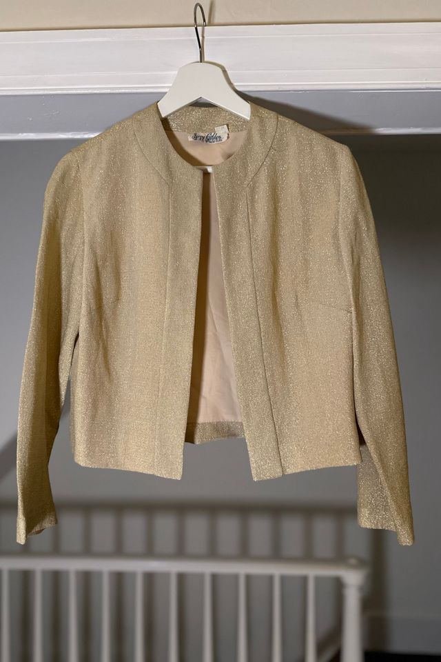 Vintage 60’s Gold Lightweight Cropped Cardigan Style Jacket Selected by KA.TL.AK #1