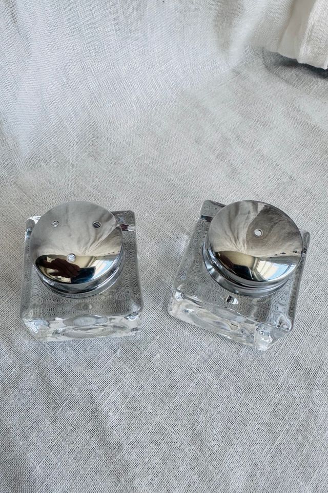 Modern Glass Cube Salt and Pepper Shakers Selected by KA.TL.AK #1