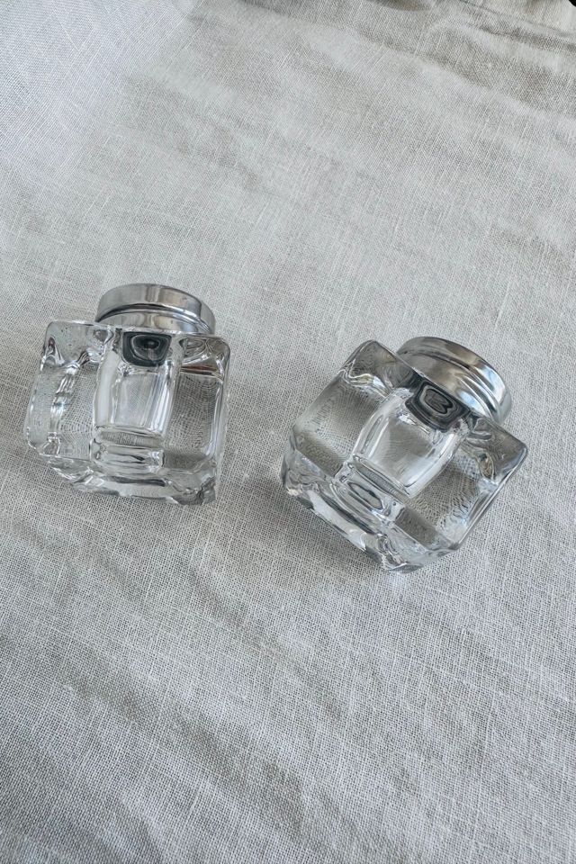 Modern Glass Cube Salt and Pepper Shakers Selected by KA.TL.AK #2