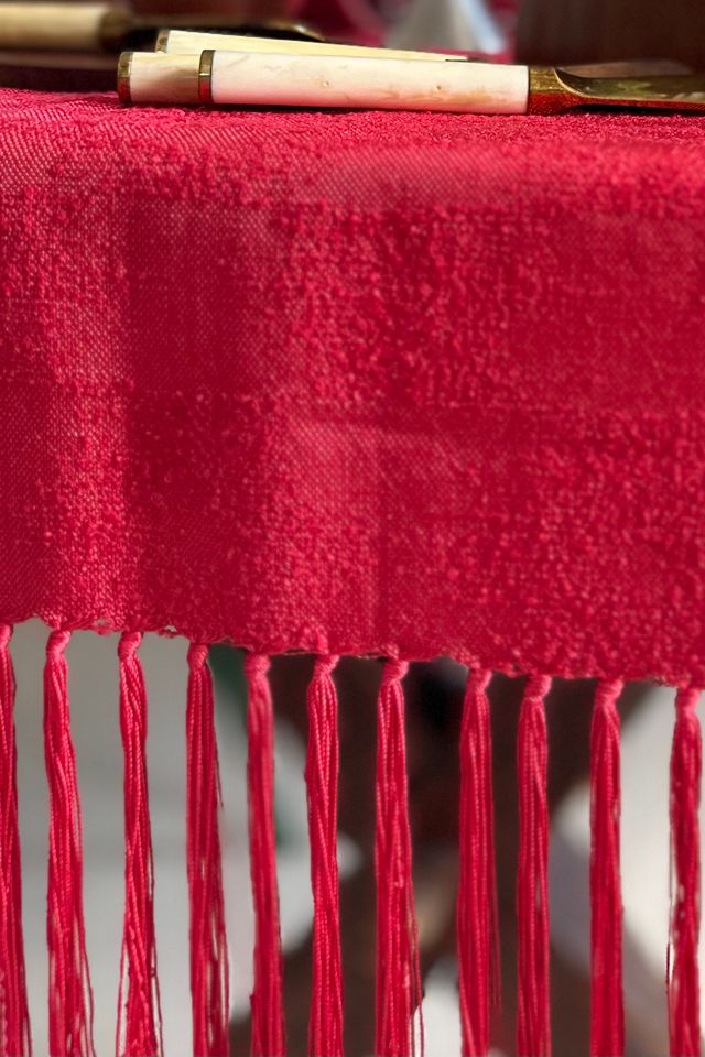 Vintage Silky Tasseled Table Runner Selected by KA.TL.AK #2
