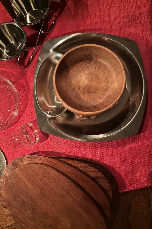 Vintage Modern Mixed Materials Hors D’oeuvre Tray and Bowl Set Selected by KA.TL.AK #3