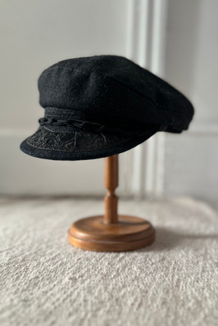 Vintage Black Wool Fisherman’s Cap Selected by KA.TL.AK
