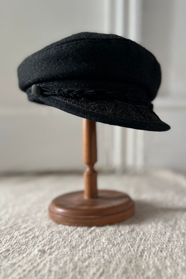 Vintage Black Wool Fisherman’s Cap Selected by KA.TL.AK #2