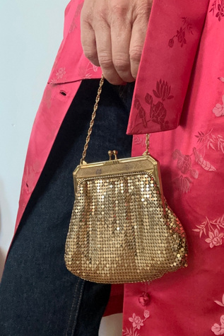 Vintage 1930’s Gold Mesh Whiting and Davis Kiss Lock Frame Purse Selected by KA.TL.AK