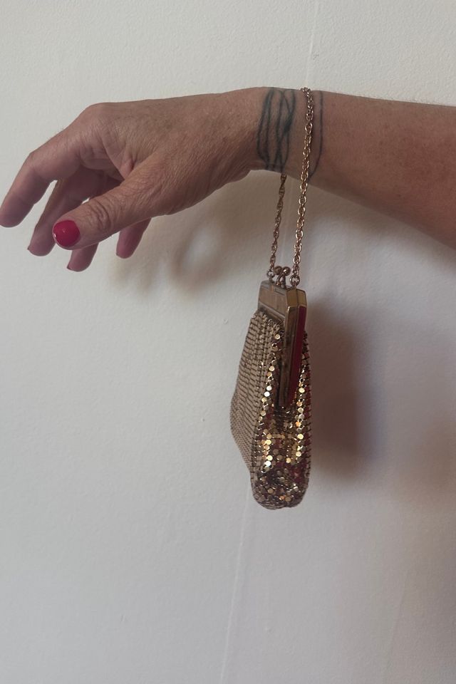 Vintage 1930’s Gold Mesh Whiting and Davis Kiss Lock Frame Purse Selected by KA.TL.AK #1