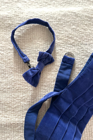 Vintage Velvet Cummerbund and Bowtie Set Selected by KA.TL.AK