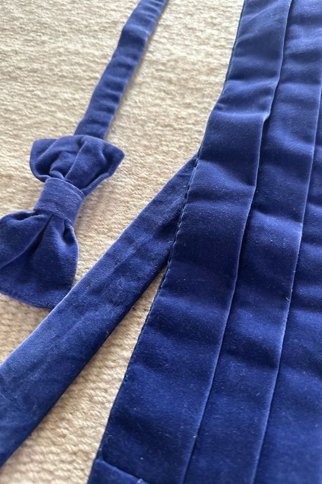 Vintage Velvet Cummerbund and Bowtie Set Selected by KA.TL.AK #3