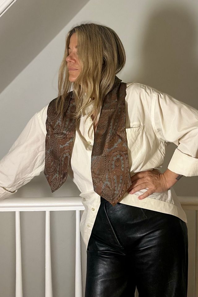 Vintage Silk Reversible Ascot Scarf Selected by KA.TL.AK #2