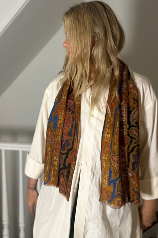 Lightweight Paisley Wool Scarf Selected by KA.TL.AK
