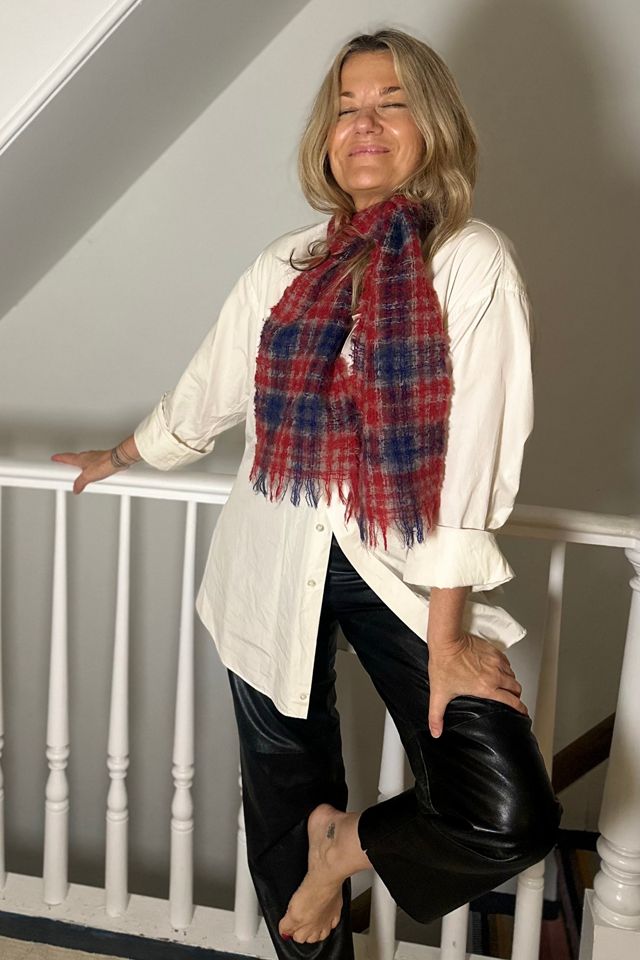 Vintage Scottish Mohair Plaid Scarf Selected by KA.TL.AK #2