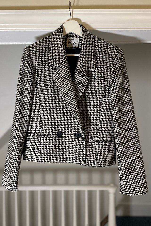 Vintage Houndstooth Double Breasted Cropped Jacket Selected by KA.TL.AK #1
