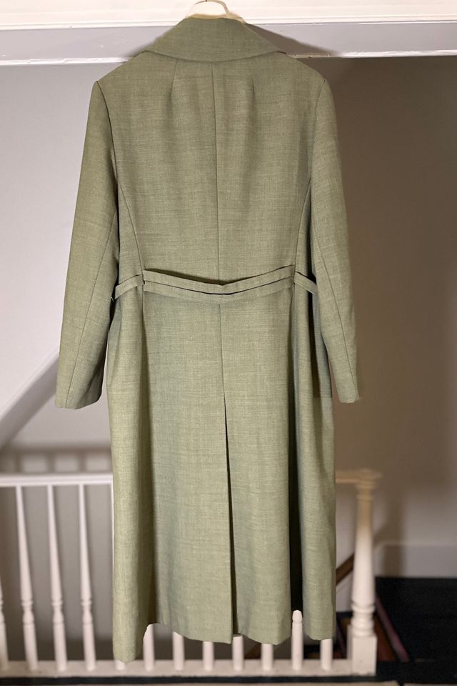 Vintage 70’s Light Green Long Coat with Gold Buttons Selected by KA.TL.AK #3