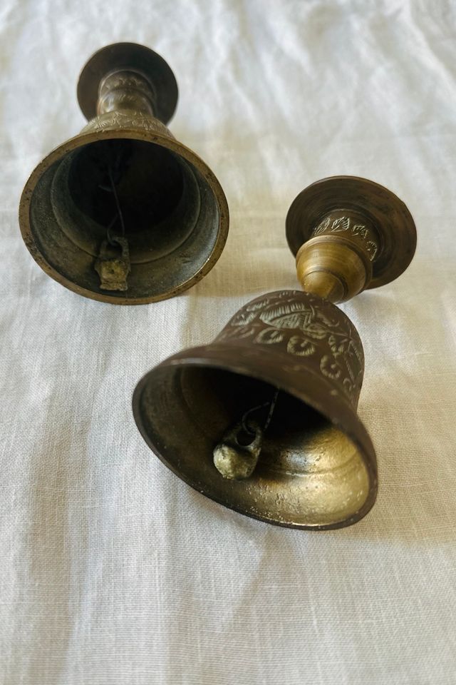 Vintage Etched Brass Bell Candle Holders Selected by KA.TL.AK #2