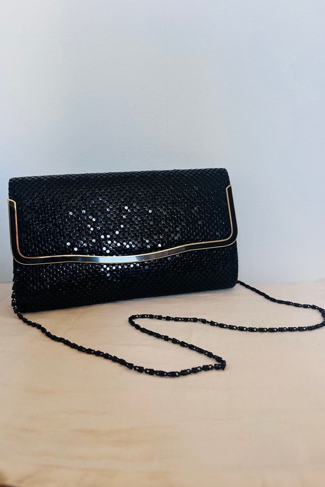 Vintage Black Metal Mesh Evening Bag with Gold Detail Selected by KA.TL.AK #1