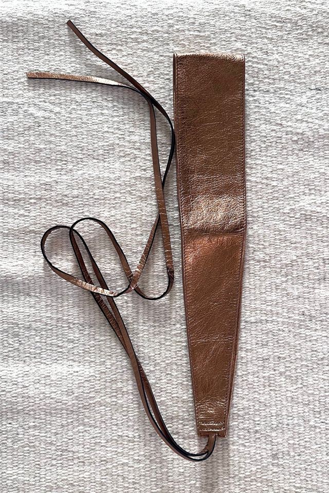 Copper Toned Leather Wrap Belt Selected by KA.TL.AK #3