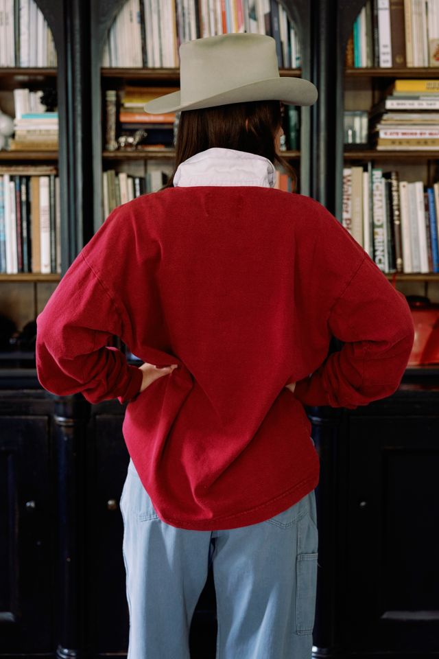 1990s Columbia Knit Maroon Rugby Shirt by Lauren Owen of Texas #1