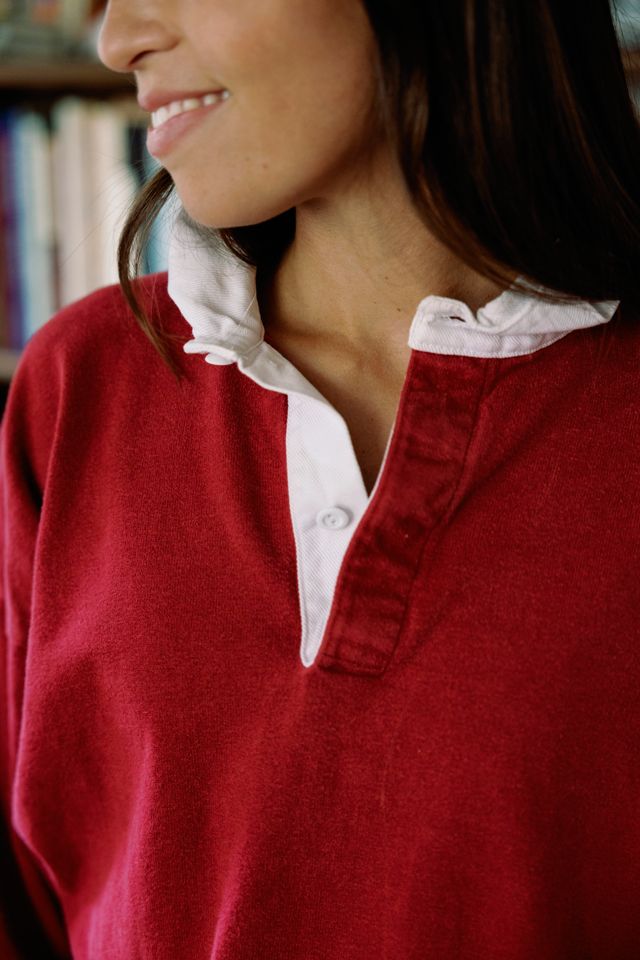 1990s Columbia Knit Maroon Rugby Shirt by Lauren Owen of Texas #2