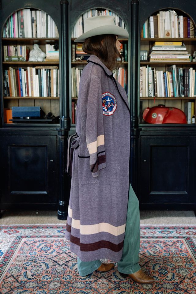1940s US Navy USS Cutlass Wool Robe Coat by Lauren Owen of Texas #1