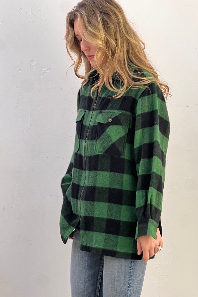 Vintage Buffalo Plaid Wool Zip Up Jacket Selected by Anna Corinna #1