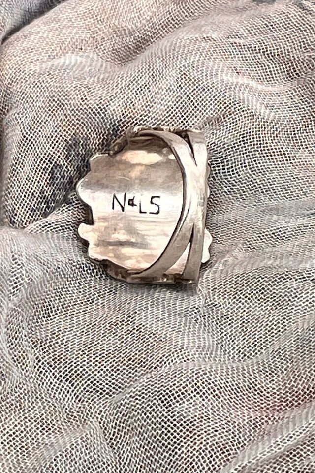 Vintage Sterling Silver and Mother of Pearl Ring  Selected by Anna Corinna #2