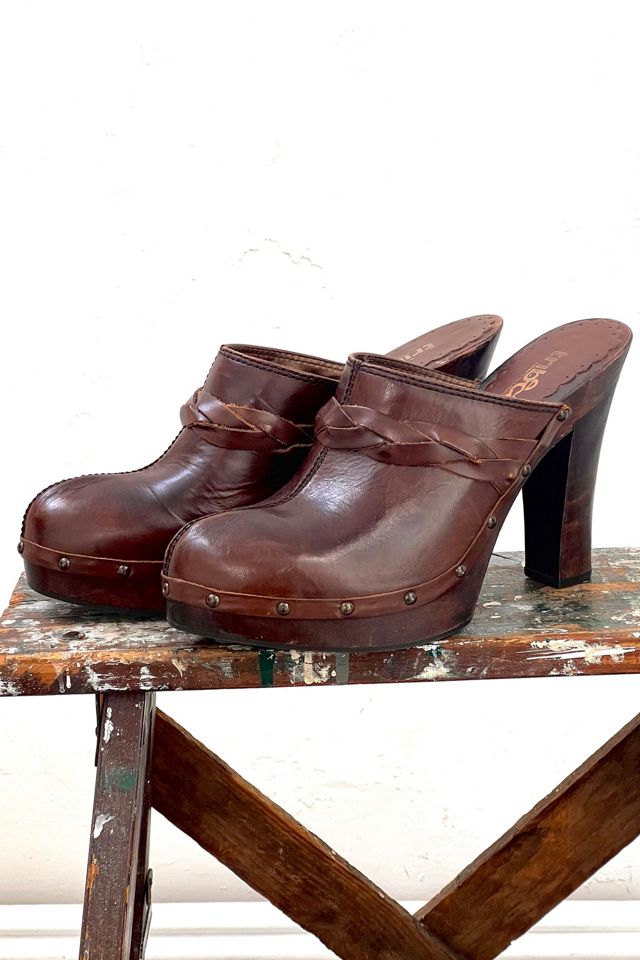Vintage Tribeca Leather High Clogs Selected by Anna Corinna #1
