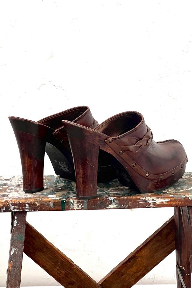 Vintage Tribeca Leather High Clogs Selected by Anna Corinna #2