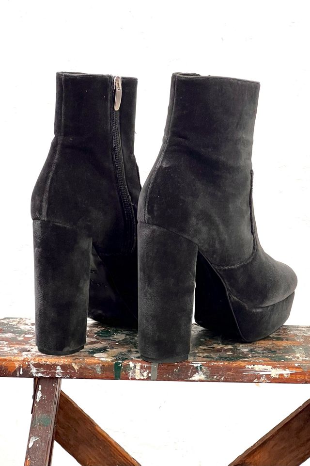 Vintage Elyse Walker Velvet Platform Booties Selected by Anna Corinna #2