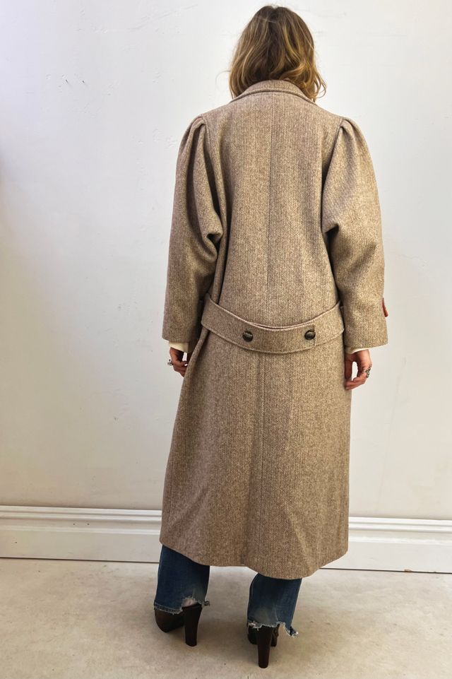 Vintage Coat Herringbone Wool Maxi Selected by Anna Corinna #2