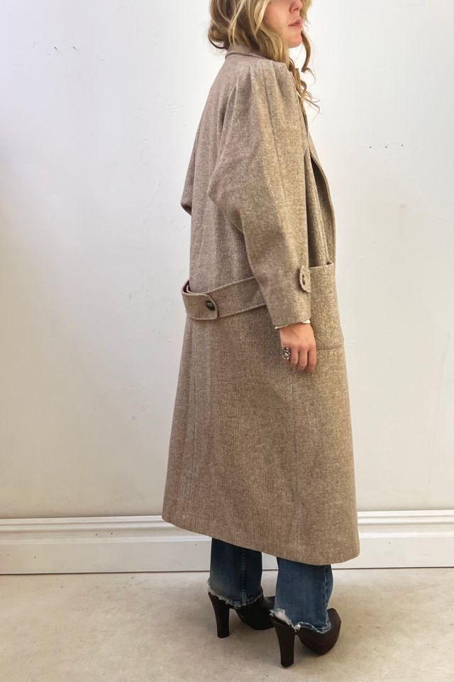 Vintage Coat Herringbone Wool Maxi Selected by Anna Corinna #3