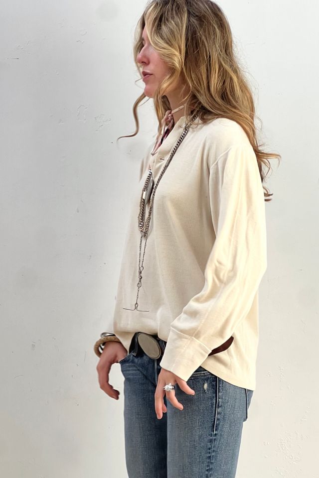Vintage Thermal Cotton Henley Selected by Anna Corinna #1
