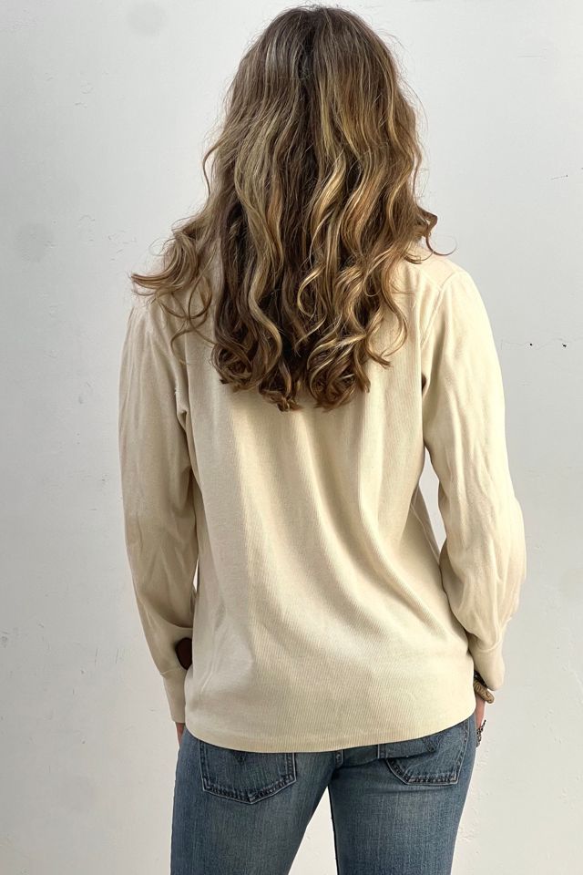 Vintage Thermal Cotton Henley Selected by Anna Corinna #2