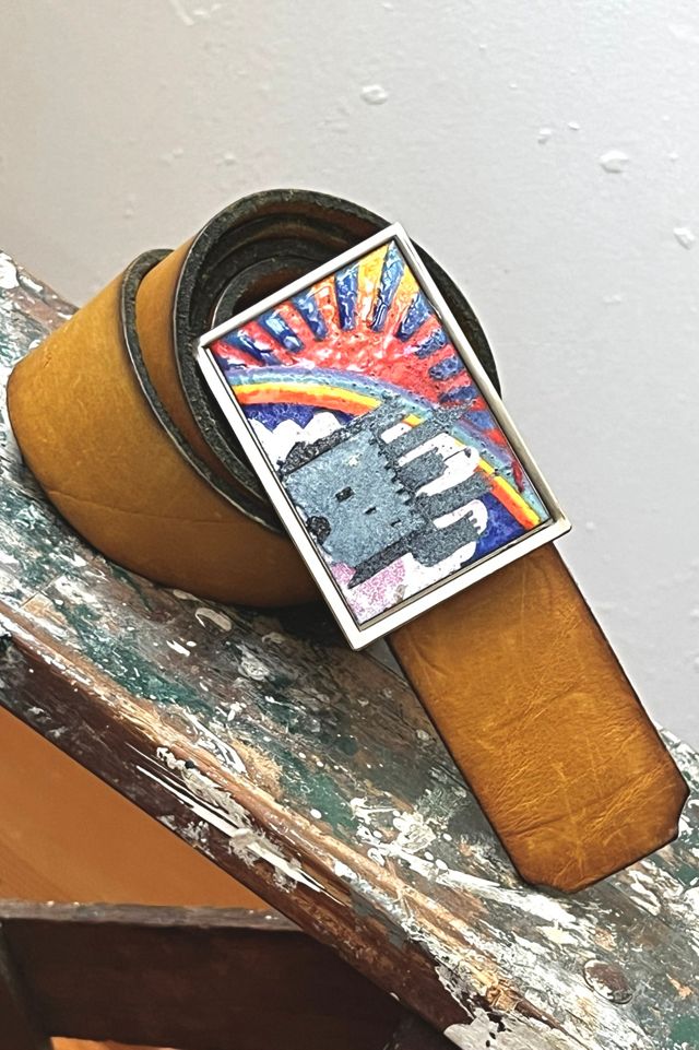 Vintage Castle Enamel Belt and Buckle Selected by Anna Corinna #1