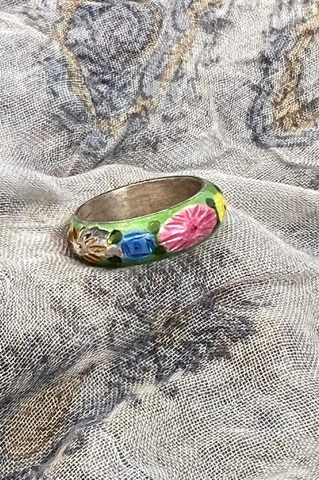 Vintage Sterling Silver and Enamel Band Ring  Selected by Anna Corinna #1