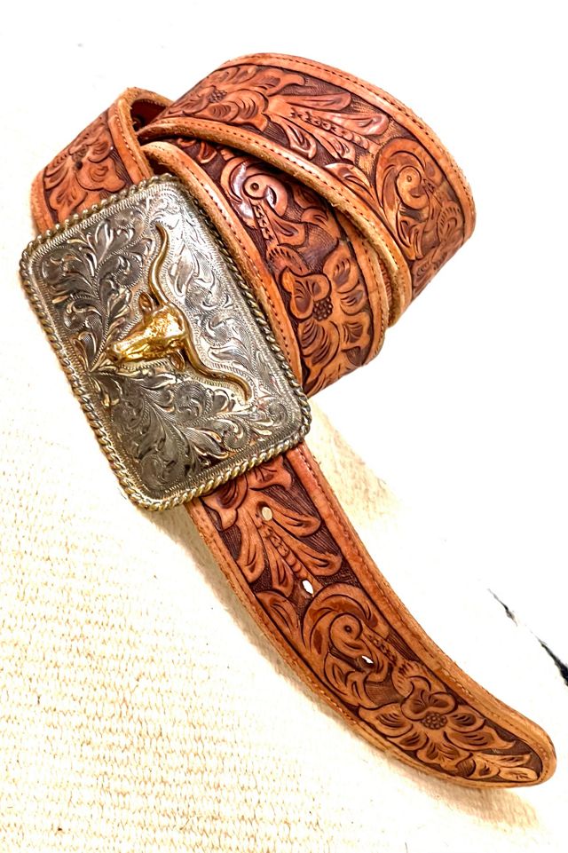 Vintage Ralph Lauren Leather Belt and Buckle Selected by Anna Corinna #2