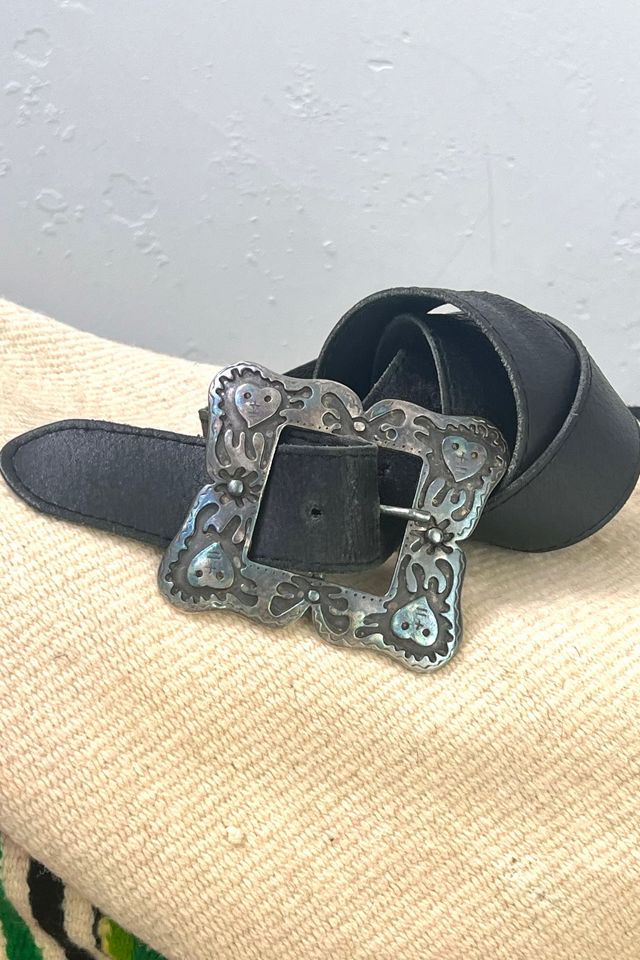 Vintage Hearts Leather Belt and Buckle Selected by Anna Corinna #1