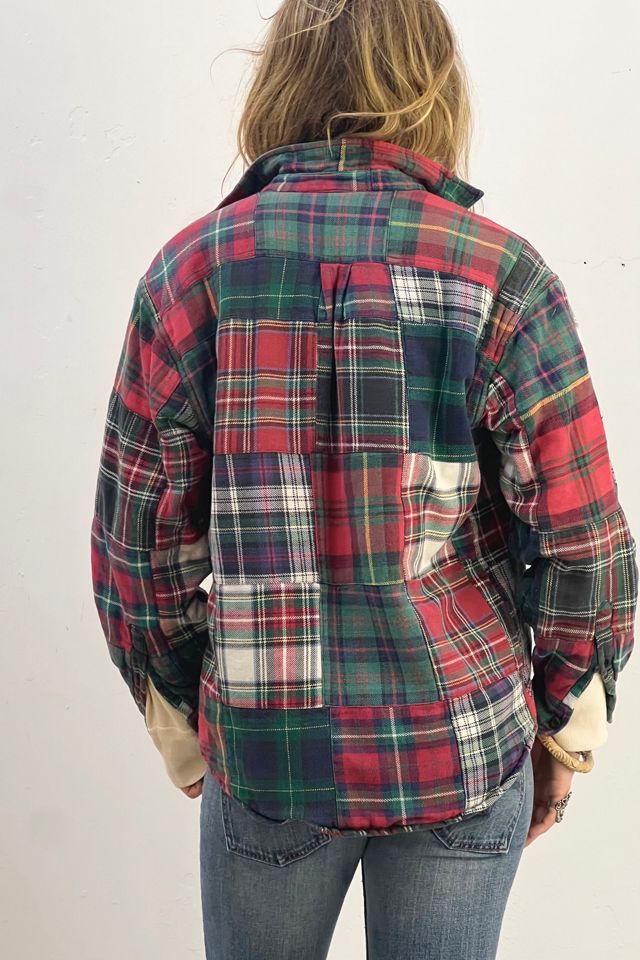 Vinyage J Crew Flannel Patchwork Button Down Selected by Anna Corinna #1