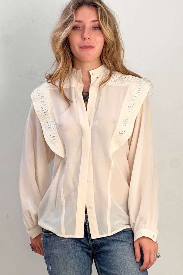 Vintage Blouse Silk Beaded Selected by Anna Corinna #1
