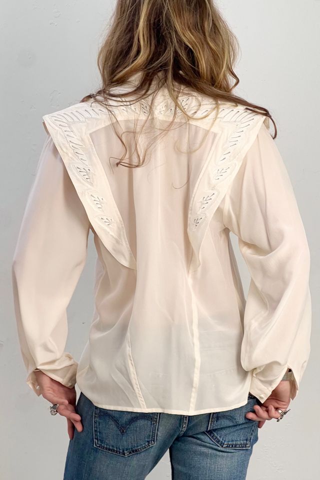 Vintage Blouse Silk Beaded Selected by Anna Corinna #2