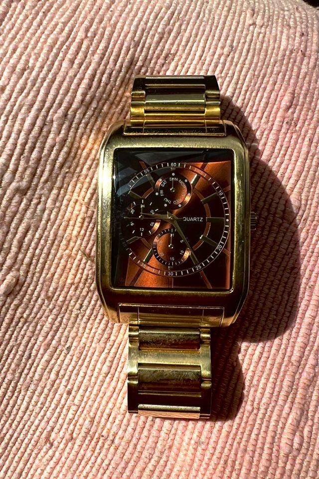 Vintage Gold Tone Chronograph Style Quartz Watch Selected by Anna Corinna #2