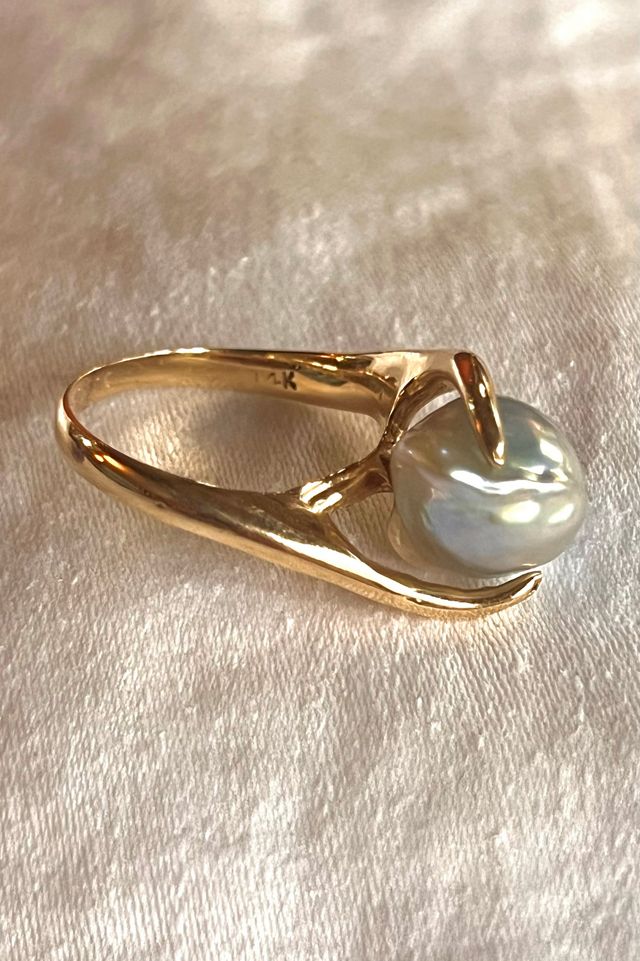 Vintage 14K Gold and Pearl Ring  Selected by Anna Corinna #1