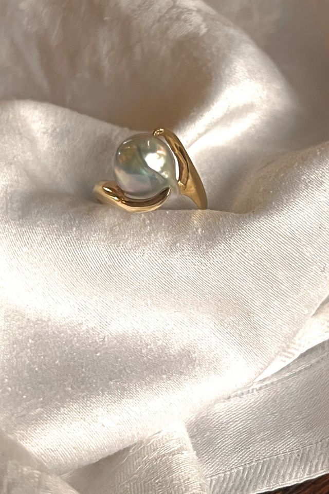 Vintage 14K Gold and Pearl Ring  Selected by Anna Corinna #3