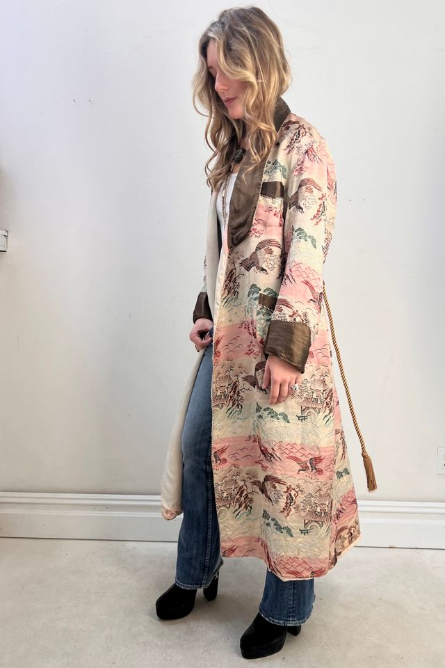 Vintage Souvenir Hawks Maxi Smoking Jacket Selected by Anna Corinna #1