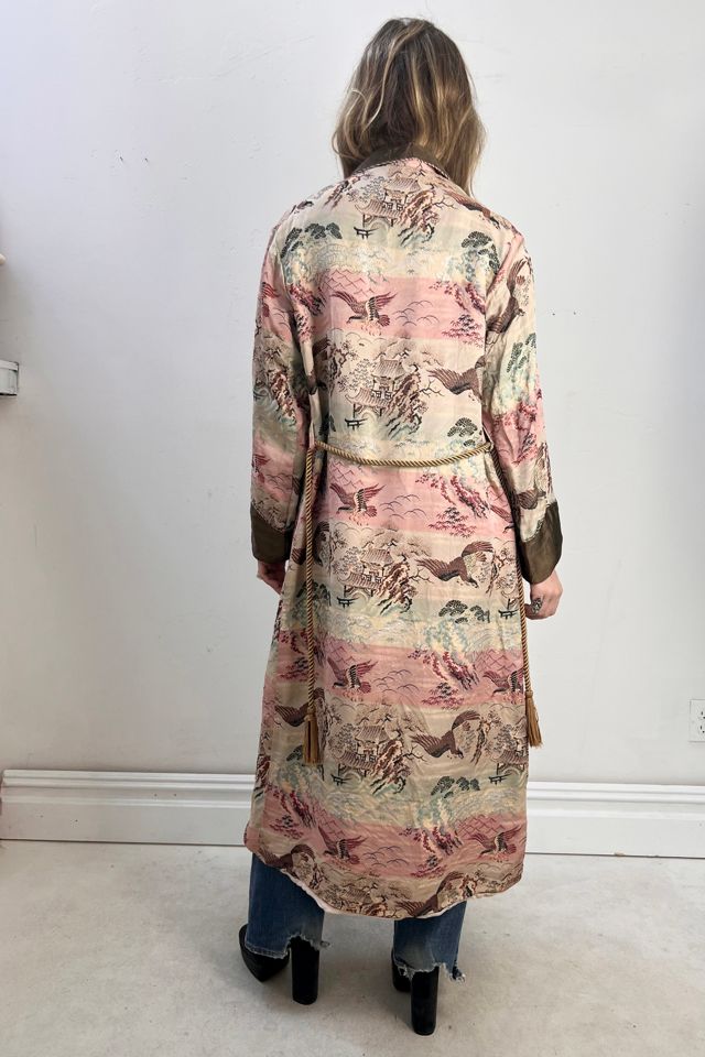 Vintage Souvenir Hawks Maxi Smoking Jacket Selected by Anna Corinna #2